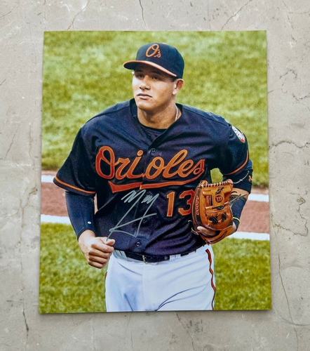 Foto Firmada Manny Machado Orioles San Diego Padres Dodgers 