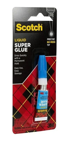 Imagen 1 de 5 de Super Pegamento Líquido Ad118d Scotch®; 0,07oz