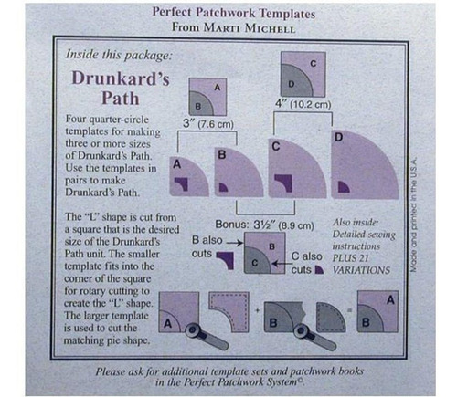 Plantilla De Patchwork Perfecta, Camino De Borracho, Paquete