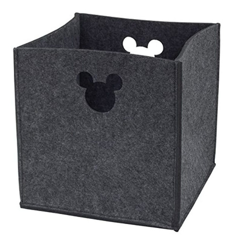 Disney Fieltro Die Cut Storage Bin Gray Mickey Mouse