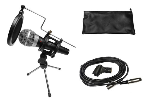 Venetian P-48 Microfono + Tripode De Mesa Con Araña Ds-300a