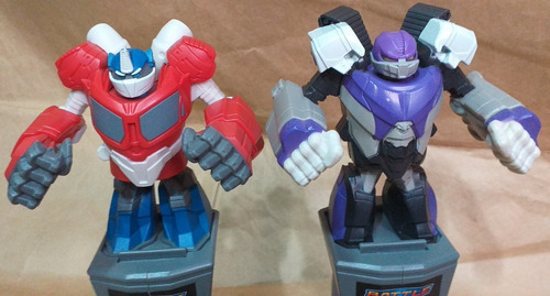 2 Bonecos Battle Masters Optimus Prime Megatron Hasbro 2013 (Usado)