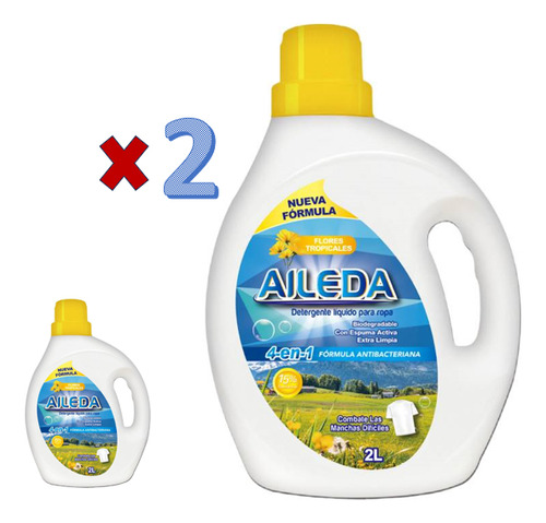 Set X 2 Detergente Antibacteriano Aroma Flores Carmelia 2l