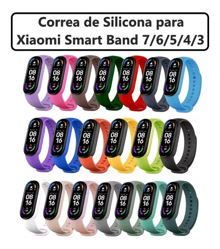 Correa de silicona para Xiaomi Mi Band 6, 7, 6, 5, 4, 3, accesorios de  pulsera