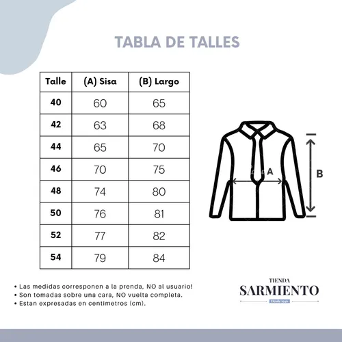Camisa De Jean Aero Talle Especial Hombre T 52 54