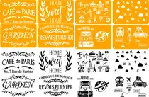 Comprar Stencil Plantilla 20x30 Frases Viaje Vintage 8 Diseños 