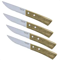 Comprar Set De Cuchillos Cuchillo Para Carne Set 4 Cuchillos Steak Black Bull Arcashopping Cuchillos Cocina De Carne Set De 4 Cuchillos Cocina Cuchillos Para Carne Acero Inoxidable Cuchillos Carne De Madera