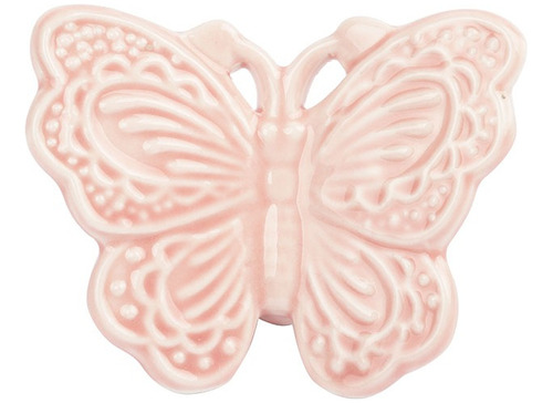 Figura Mariposa Ceramica Rosado 6 Cm
