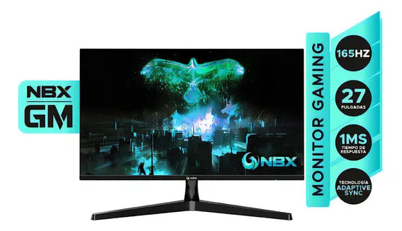 Monitor Gaming Nbx-gm2700 27 Full Hd Panel Va 165hz Adaptive-sync Sin Bordes Mínima Luz Azul Hdmi 1ms De Respuesta