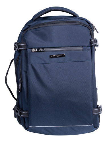 Mochila Expandible Unisex Para Viaje Con Porta Laptop Nicole Lee Ss24 Color Azul marino Diseño de la tela Azul marino