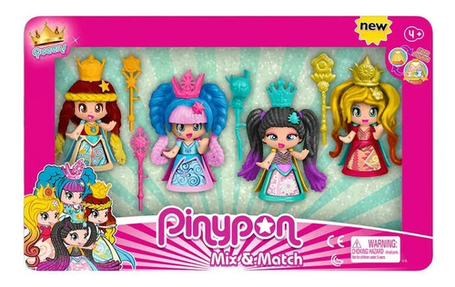 Pinypon Queens 4 Figuras Reinas Mix & Match