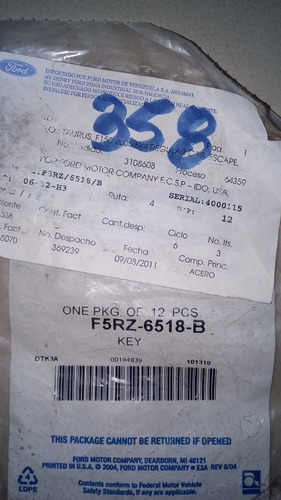 Cuña De Valvula Para Motor Ford Original