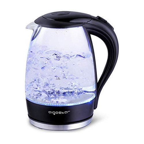 Aigostar Adam - Hervidor De Agua Eléctrico 1.7l 57oz Hervido