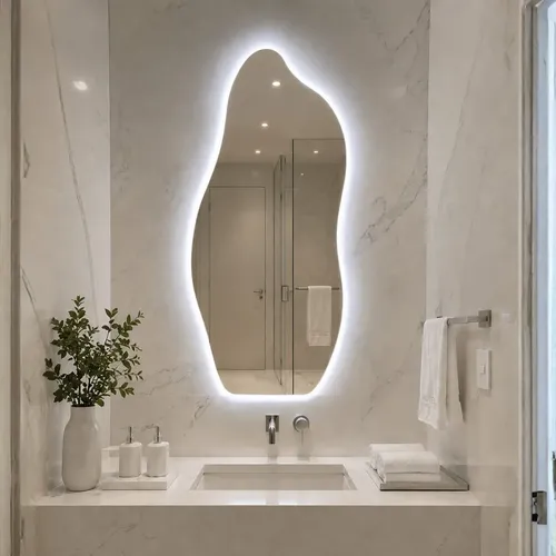 Espelho Lopazzi Orgânico Magnus Led 90x40cm P/salão,barbeiro