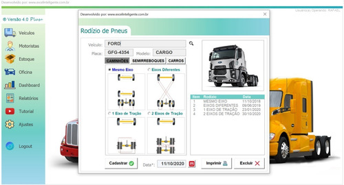 Planilha Gerenciamento De Frete, Cargas, Combustíveis, Manut