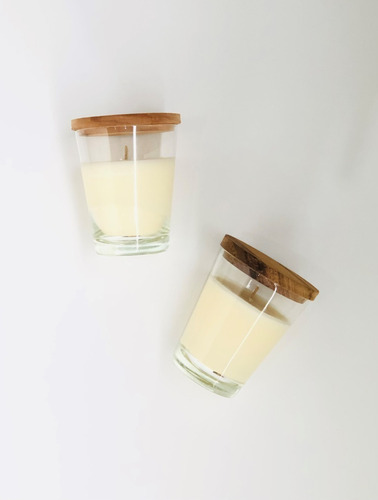 Imagen 5 de 6 de Set De 2 Velas De Soja Con Tapa De Madera Paraíso Mos Nuevo