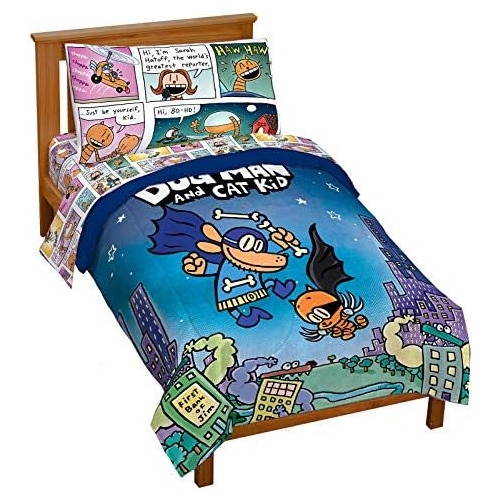 Juego De 4 Piezas Cama Infantil Supa Buddies De Dog Man...