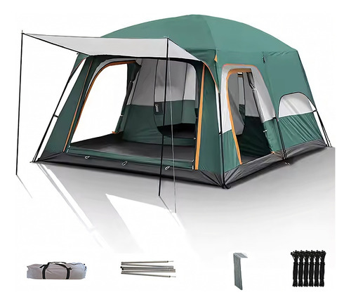 Carpa Instant Acampada Amplia Para 8-12 Personas Double Capa