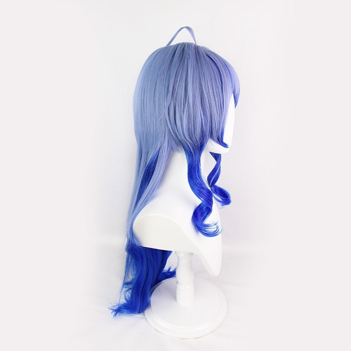 Peluca Azul Resistant Genshin Ganyu Cosplay De 80 Cm