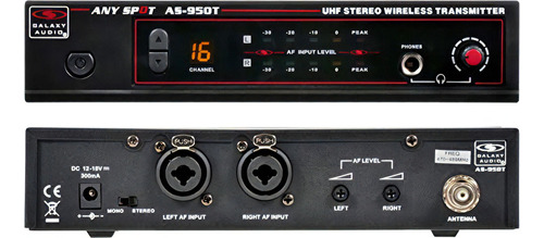 Galaxy Audio As-950-4 - Banda De Sistema De Monitor Personal Inalámbrico En El Oído, Banda P2