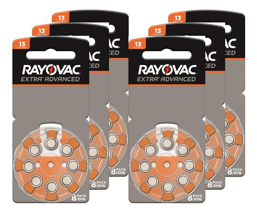 Rayovac - (48 Unidades) L13za-48zm 1.45v 13 Batera De Audfon