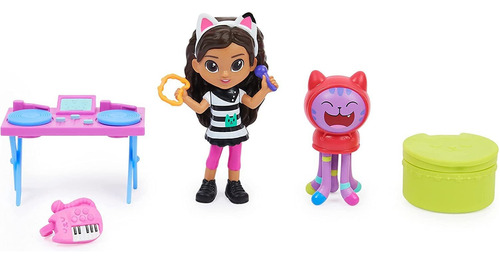 Gabby S Dollhouse Kitty Karaoke Set Con 2 Figuras De Ju...