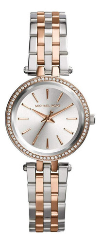 Reloj Michael Kors Darci Mk3298 Acero Plateado Para Dama Color de la correa Plata/Oro rosa Color del bisel Oro rosa Color del fondo Plata