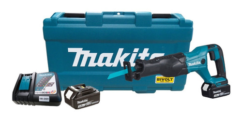 Serra Sabre Sem Fio Makita Djr186rte 18v 5ah Maleta Bivolt