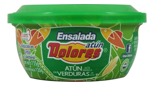 Ensalada De Atún Dolores Con Verduras En Agua 135 Gr