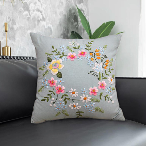 2x Kit De Fundas De Almohada Bordadas A Mano Para Sofá,