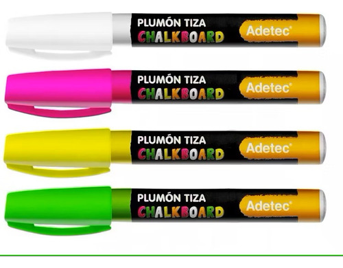 Marcadores Tiza 4 Colores Adetec 