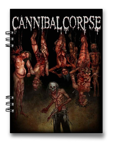 Imagen 1 de 10 de Cuaderno Cannibal Corpse 15x20 Cms Media Carta 100 Hojas