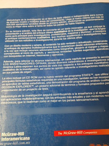 Metodología De La Investigación Hernández Sampieri (s/cd) (Usado)