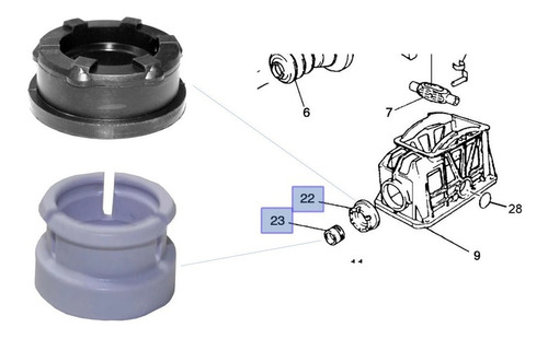 Buje Y Goma Retencion Palanca Velocidades Chevy C2 2004