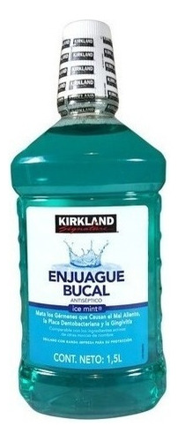 Enjuague Bucal Ice Mint Kirkland Signature 3 Pzs De 1.5l C/u