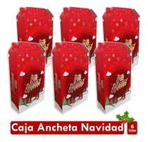 Comprar Caja Estuche Regalo Anchetas Roja Lonchera Navidad X6 Uds