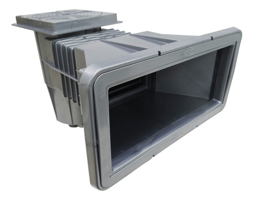 Kit Ralo De Fundo Inox Piscina Alvenaria Com Skimmer Prata