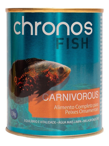 Ração Chronos Fish Carnivorous 130g Para Peixes Ornamentais