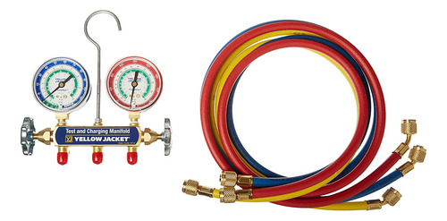 Yellow Jacket 41215 Series 41 Manifolds With 2-1/2 Gauges,