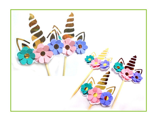 Cupcake Topper Premium Peq Ponque Candybar Personaliza 24und