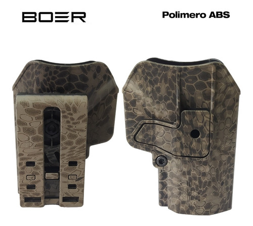 Imagen 7 de 10 de Funda Pistolera Polímero Porta Cargador Doble Porta Esposas