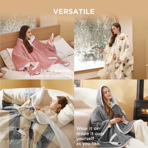 Manta Térmica Portátil, Chal, Ropa De Cama, Poncho Eléctrico