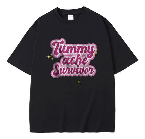 Camiseta Con Estampado Gráfico Meme Tummy Ache Survivor