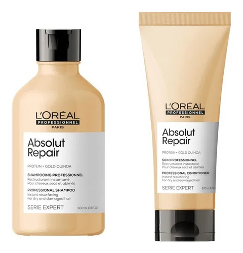  Loreal Shampoo Kit Shampoo x300ml + Acondicionador x200ml Absolut Repair