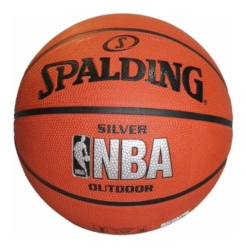 Pelota Basquet Spalding Basket Nba Silver Nº 7 Outdoor Goma Superficie Exterior Importada