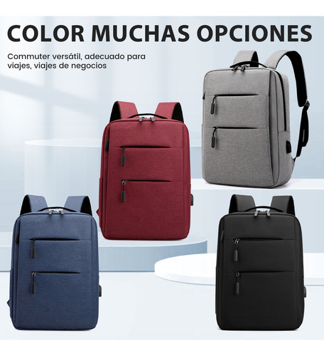 Mochila Para Laptop 15.6 Impermeable Con Usb - Backpack Mochila Negra 25l Multifunción, Estilo Casual/profesional Para Oficina, Universidad O Viaje Color Azul