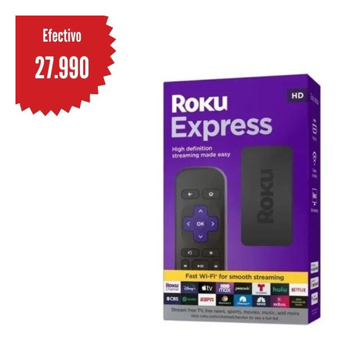 Imagen 1 de 4 de Roku Express Hd (3960rw) Smart Tv - Phone Store