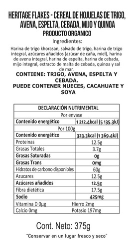Nature's Path Hetitage Flakes 375 Gr