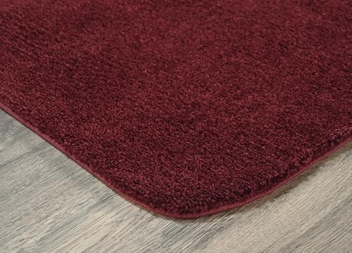 Alfombra De Baño Lavable 76 X 127 Cm Color Rojo