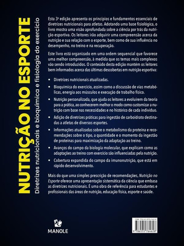 Nutrição No Esporte: Diretrizes Nutricionais E Bioquímica E Fisiologia Do Exercício, De Jeukendrup, Asker, Phd / Gleeson, Michael, Phd,. Editora Manole, Capa Mole Em Português